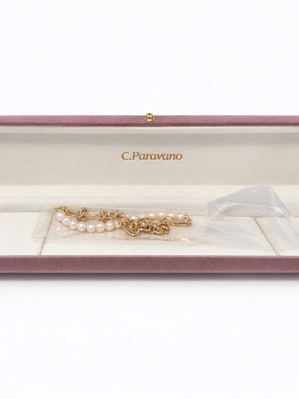 C. Paravano Baroque Pearl Twisted Chain Bracelet